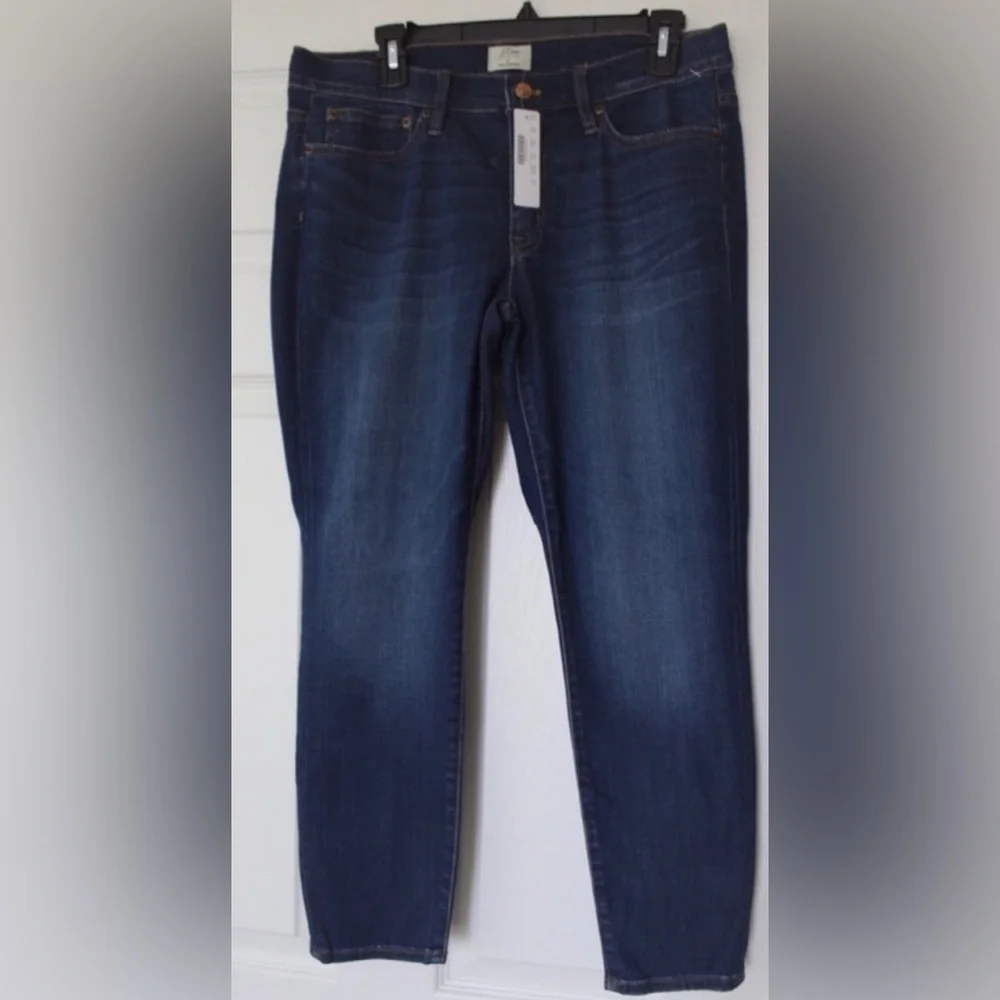 J. Crew | Dark Wash 8” Toothpick Skinny Jeans